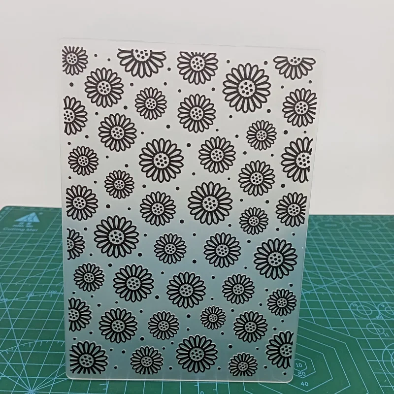 Basketweave Flower Grid Plastic Embossing Folders for Card Making Scrapbooking DIY Albums Journals Paper Crafts, plastic embossing folder,embossing folder