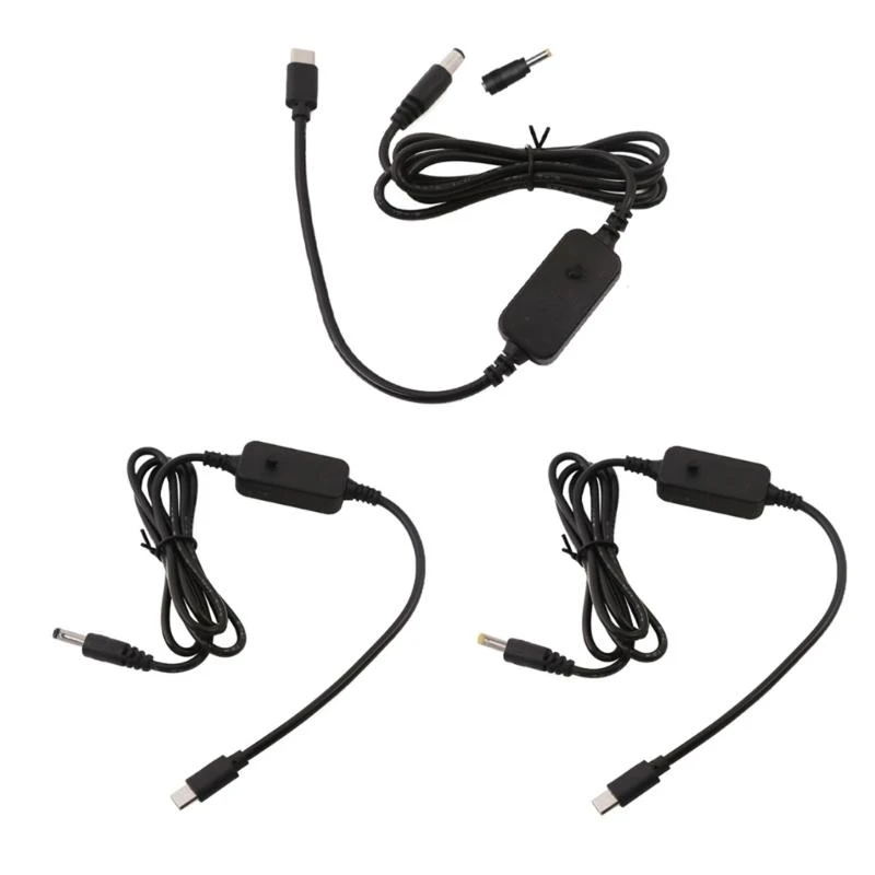 Adjustable Voltage USB-C to 5.5x2.5mm Power Cable with LED Display