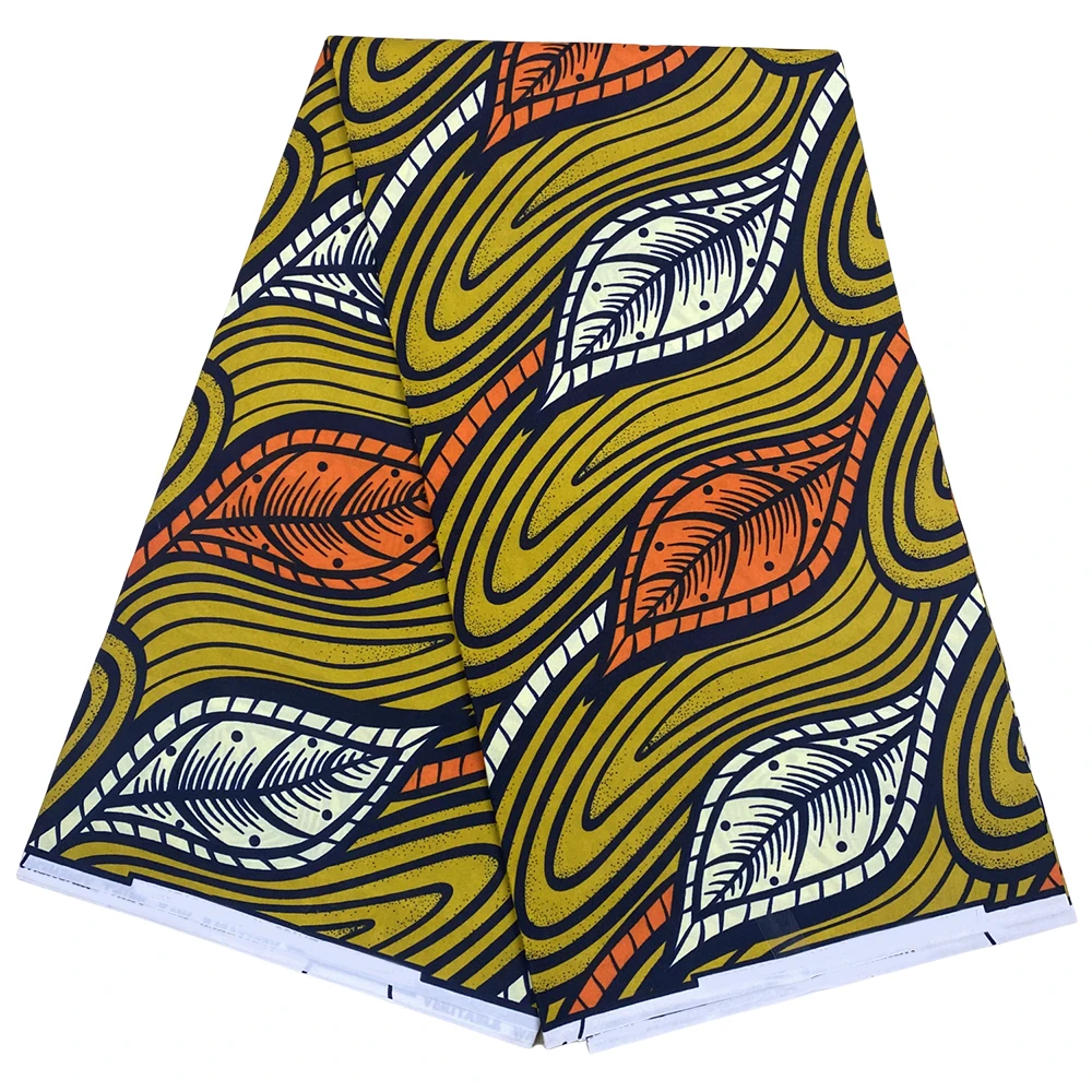 New Good African Wax Fabric Ankara Print Kente Polyester Material Soft 6YARDS For Sew Party clothing sew