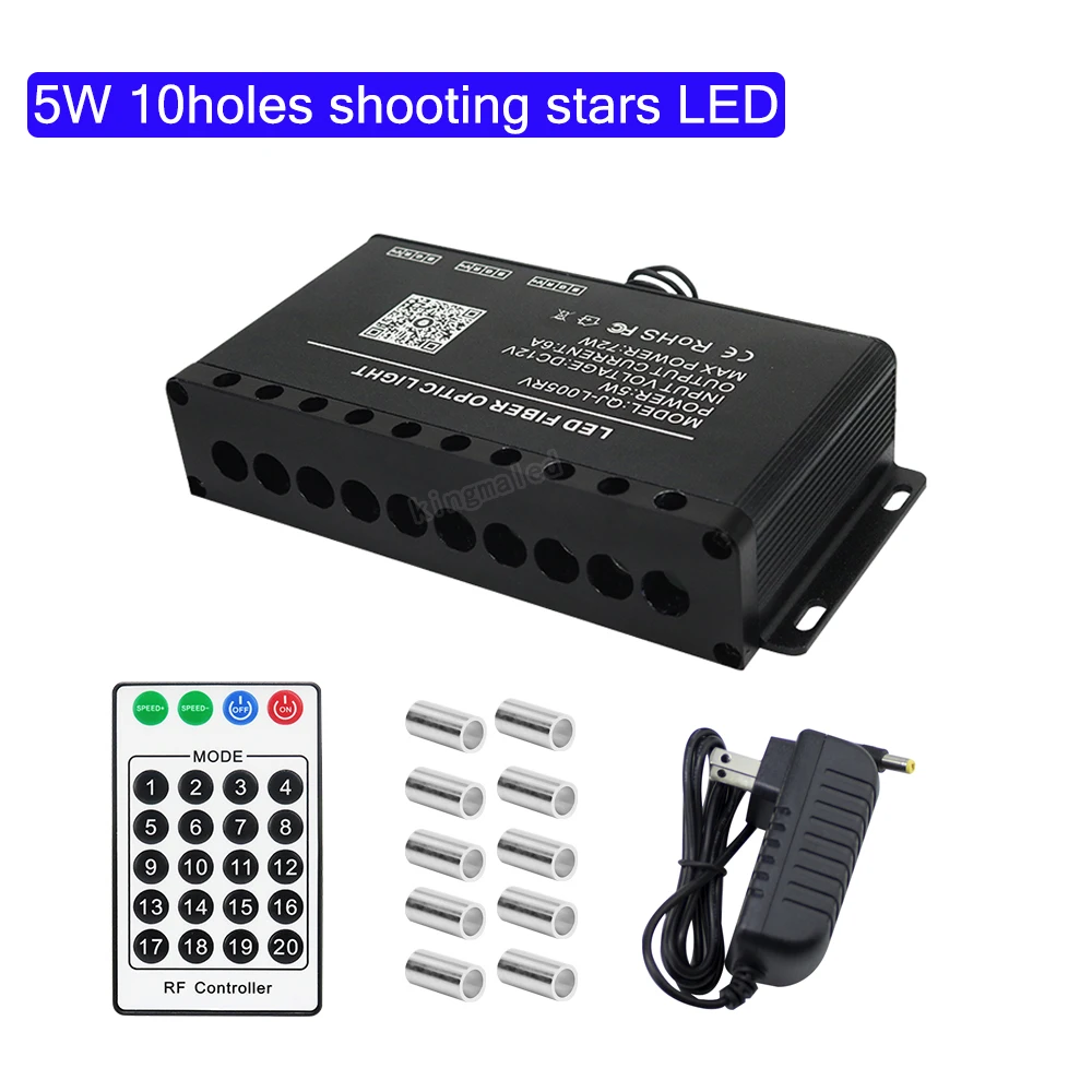 Shooting Star Meteor Fiber Optic Light app &RF Remote Control Meteor Effect White Lighting LED Engine Driver