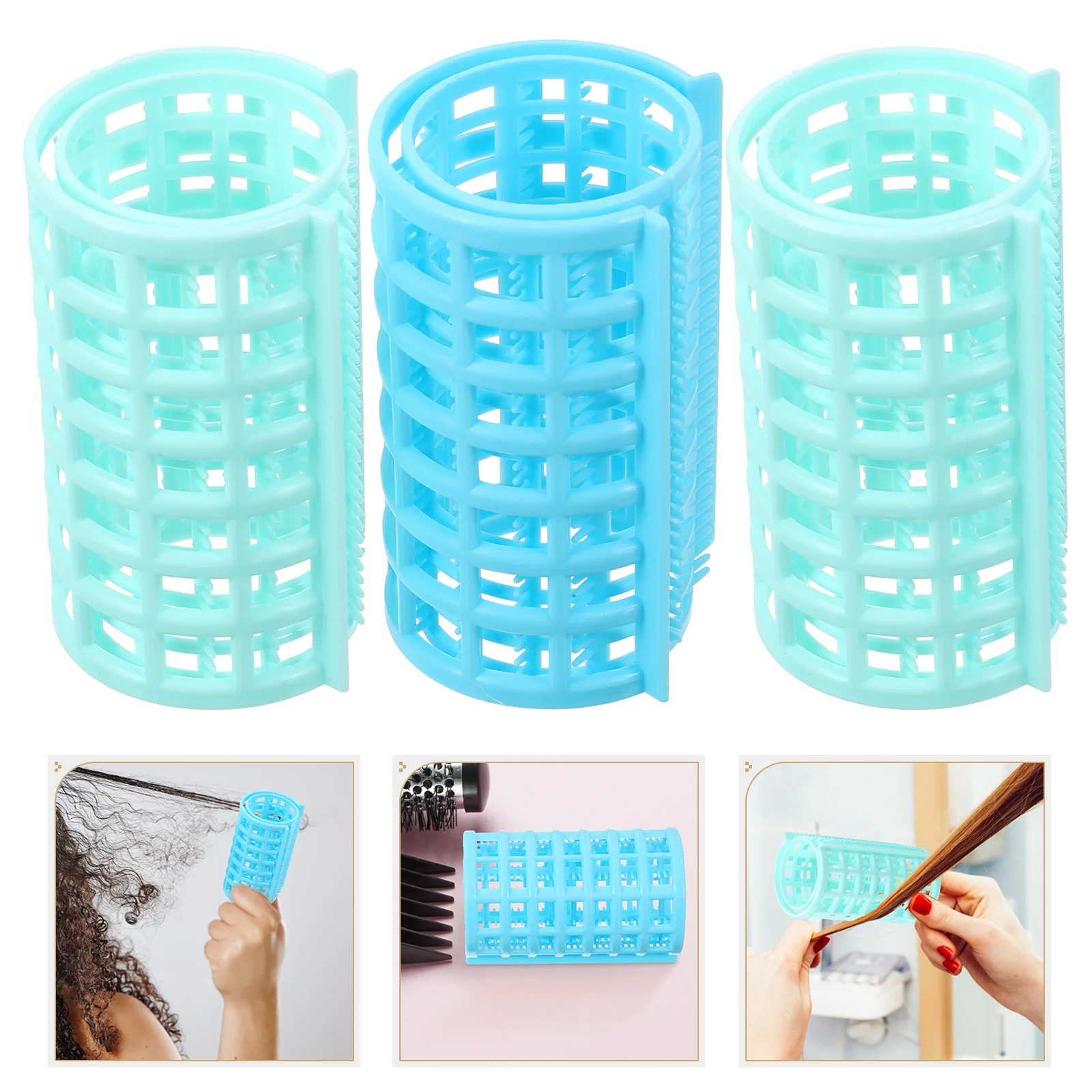 

12 Pcs Hair Curler Curls Styling Rollers Self-adhesive Volume Curling Tools Crimper