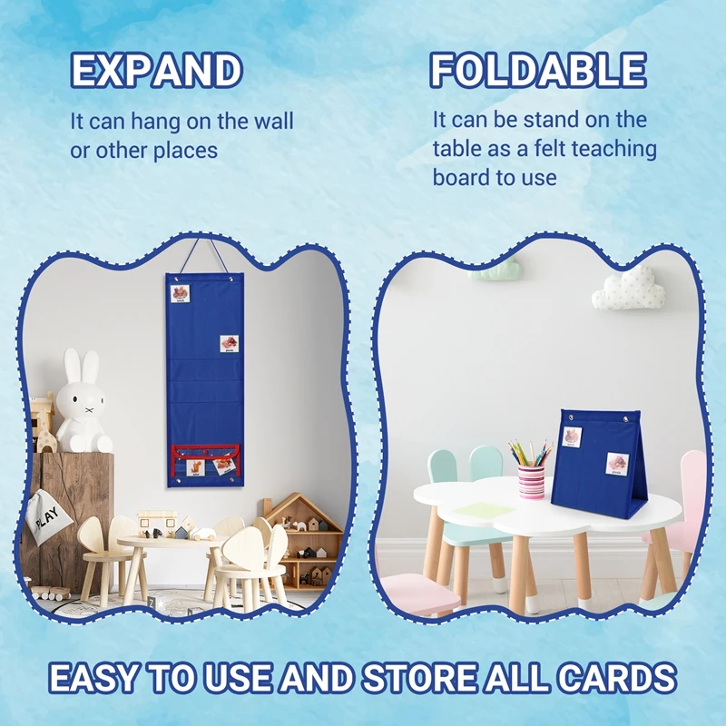 NALFI-Visual Schedule For Kids Daily Routine Chart With 70 Cards Calendar Pocket Autism Learning Behavioral Tool