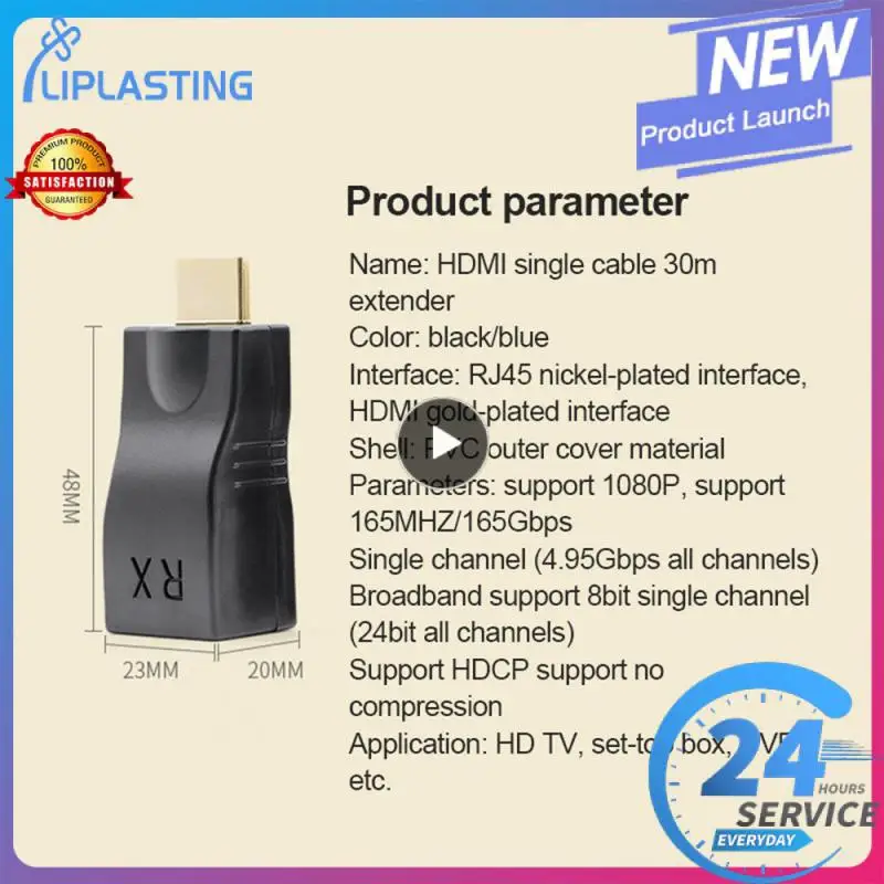 

HDMI-совместимый удлинитель 4k RJ45 порты удлинитель для локальной сети HDMI-совместимый до 30 м более CAT5e / 6 hotUTP LAN Ethernet-Кабель