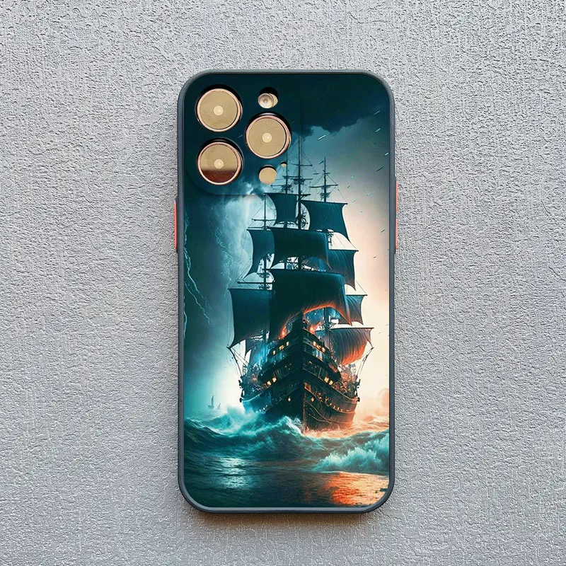 Voyage Ocean Cloudy Horizon Handyhülle für iPhone 13 12 Pro Max Mini 16 15 14 11 Pro Max 7 8 Plus XR XS X stoßfeste Handyhülle – Detail 3