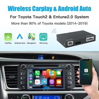 CARABC Wireless Carplay Android Auto Per TOYOTA Touch 2 Entune 2.0 Highlander Tundra Sienna Prius Yaris Camry CHR Modulo