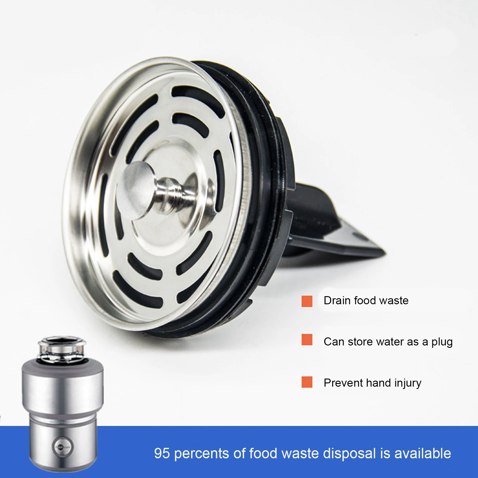 86mm Garbage Disposal Cover Garbage Disposal Strainer Stopper Copper ABS Guard for Kitchen Home garbage disposal