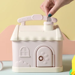 Jolie tirelire de maison avec autocollant 3D, tirelire Kawaii pour enfants adultes, boîte d'épargne de grande taille pour pièces de monnaie, billets de banque, cadeau d'anniversaire 