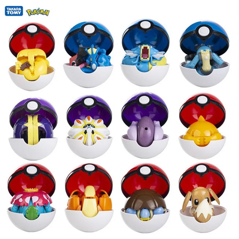 

Pokemon Elf Ball Toy Doll 12 Box-Free Authentic Pikachu Super Dream Up To Duck Anime Character Model Kawaii Children's Day GiftS