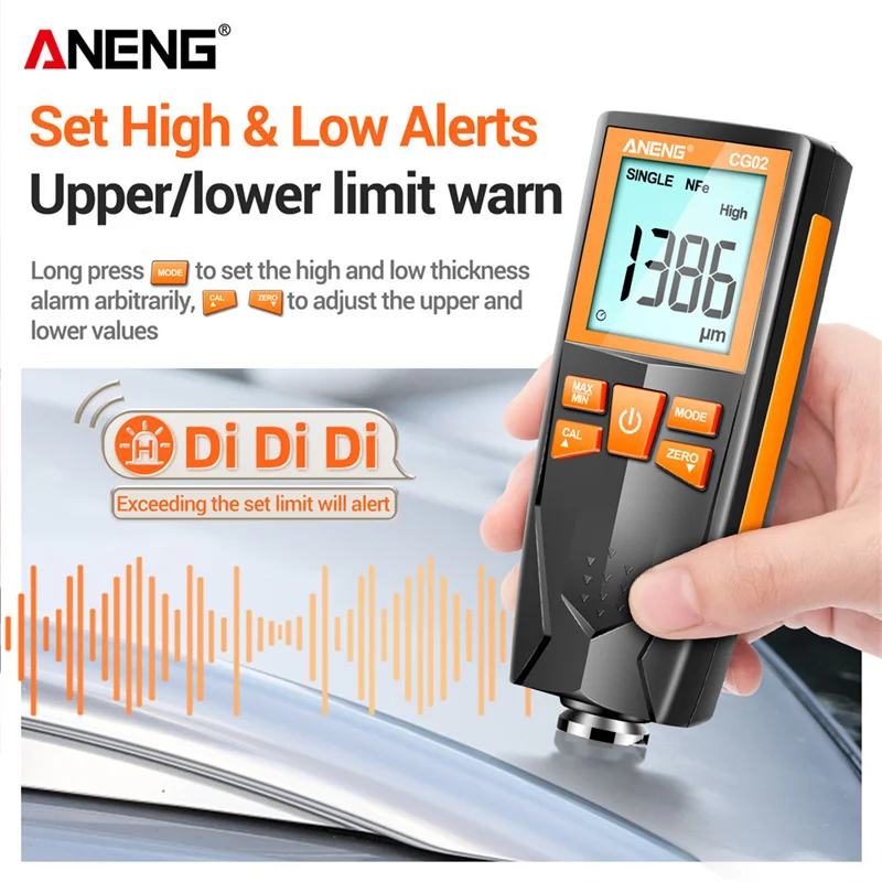 

Paint Thickness Gauge Car Finish Coating Thickness Meter for Used Car Buyers Paint Thickness Meter Gauge Check Identify Fe NFe