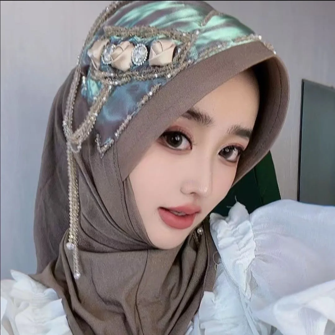 Hijab Muslim Women Shawl Headscarf Freeshipping Luxury Tassels Chiffon Scarf Malaysia Prayer Kufi Islam Saudi Arabia Fashion New