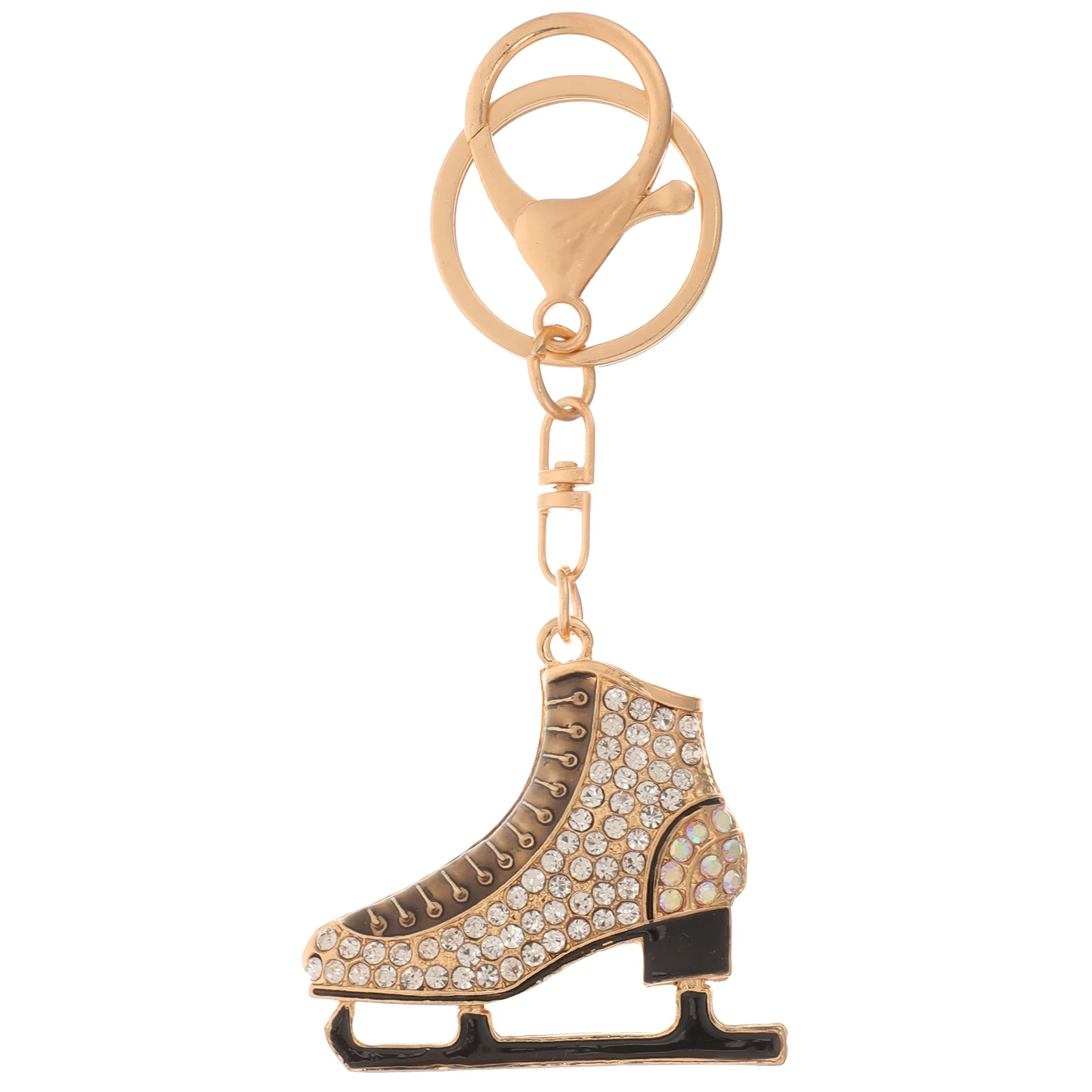 

Skating Pendant Keychain Rings Chains Women Decor Backpack Decorative Bike Rhinestones Keyring Hanging Miss