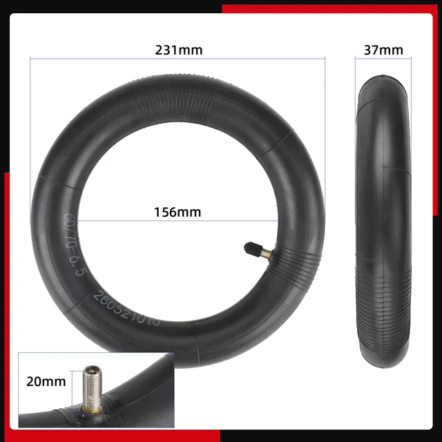60/70-6.5 Thickened Inner Tube 10 Inch Electric Scooter Inner Tire Replacement Compatible with Max G30