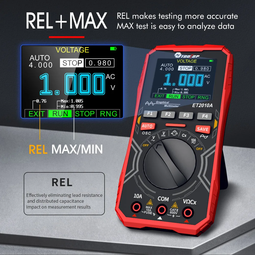 2 In1 Digital Multimeter Analog Bandwidth 2.5MS/s Sampling Rate Waveform Data Storage Oscilloscope Signal Generator Tester 4