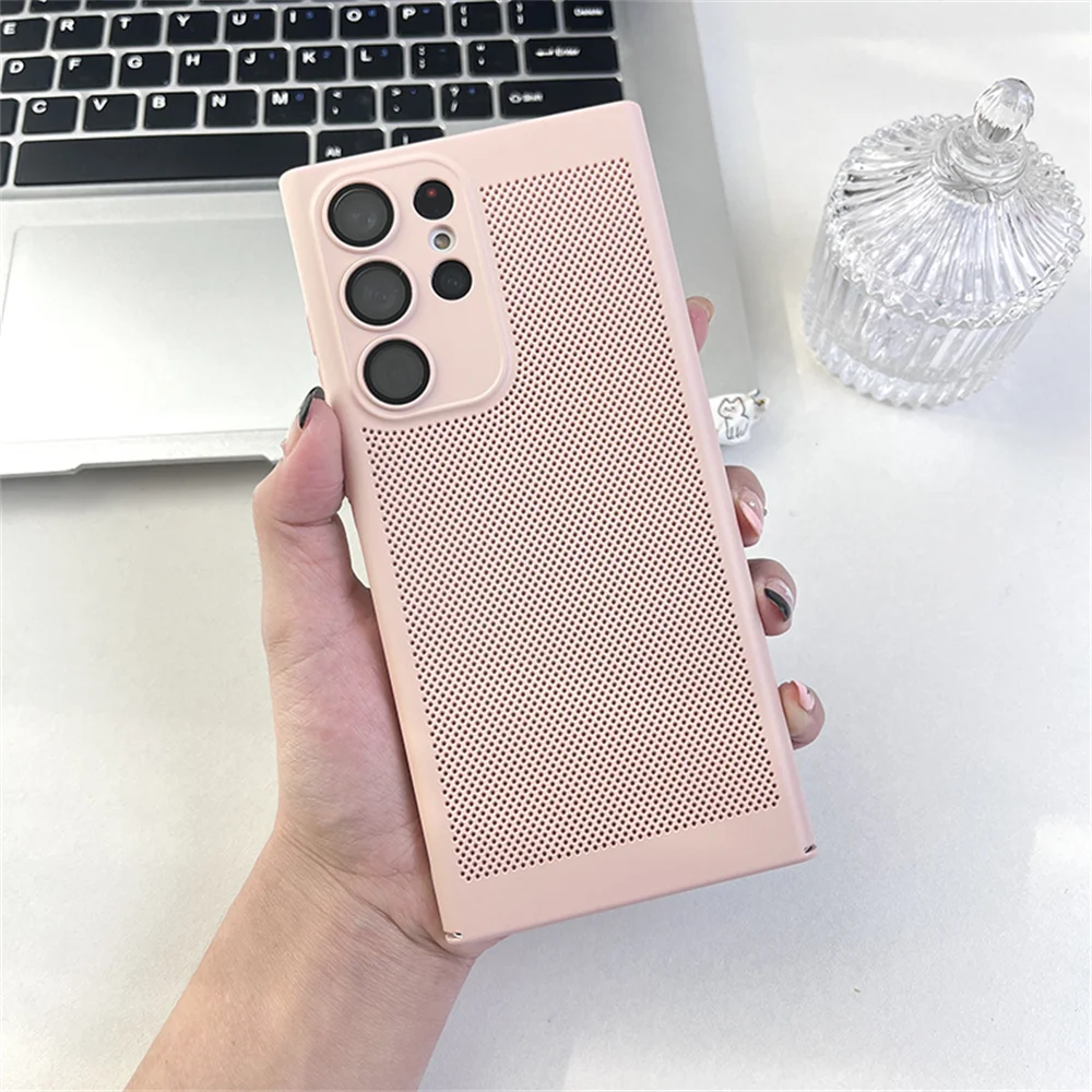 Slim Breathable Heat Dissipation Mesh Phone Case with Lens Protection and Bumper Cover