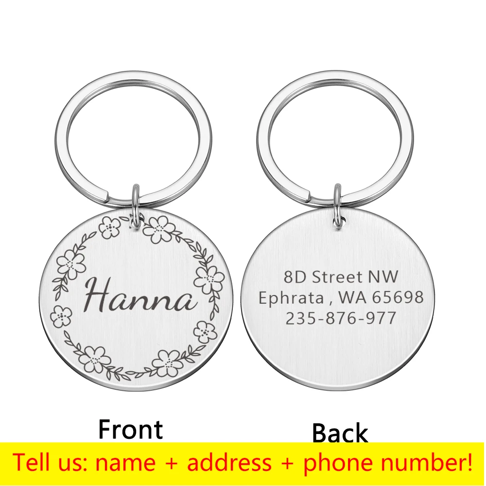 Personalized Dog Cat Pet ID Tags Engraved Cat Puppy Pet ID Name Number Address Collar For kitten Dog Tag Pendant Pet Accessories 