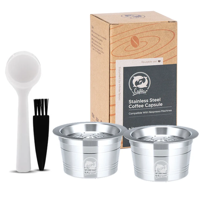 Per Tchibo Caftimo Classic Per Caffitaly K-Fee Capsule Di Caffè Ricaricabili Pod Filtri Cafeteira In Acciaio Inossidabile Tamper Spoon