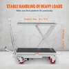 Hydraulic Lift Table Cart 500lbs Capacity 28.5" Lifting Height Manual Single Scissor Lift Table with 4 Wheels and Non-Slip Pad 3