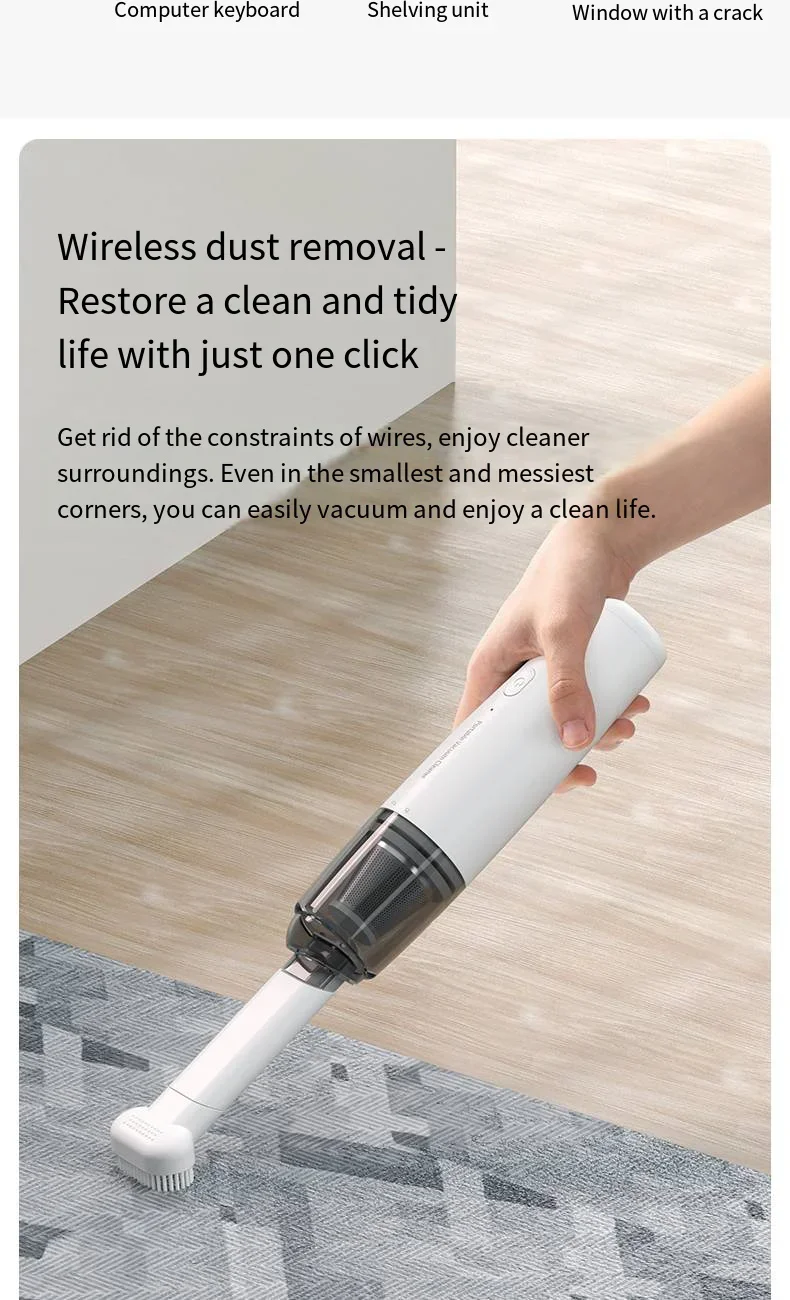 Handheld Car Vacuum - Powerful Suction Mini Cordless Portable Cleaner | Rechargeable Wet Dry