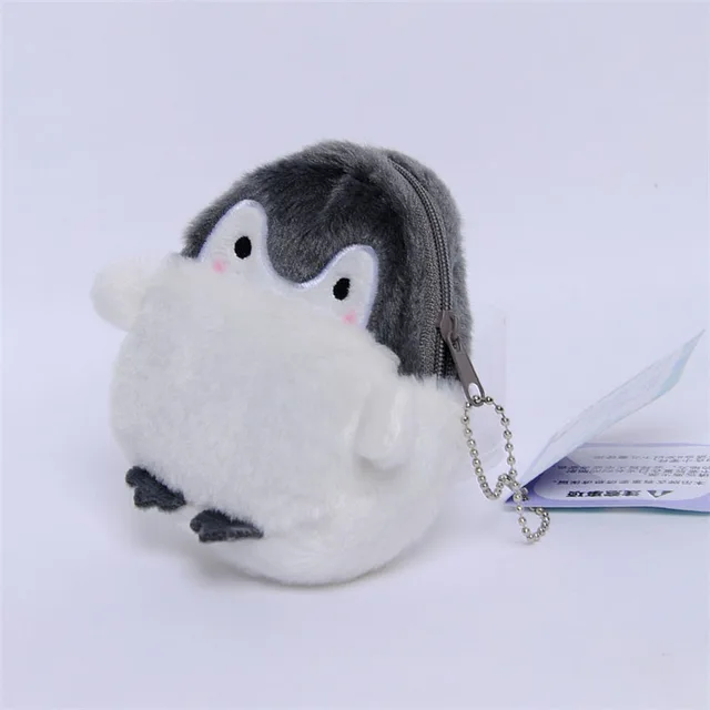 11CM Cute Penguin NEKOO Plush Purse Penguin Coin Card Wallet Pendant High Quality Plush Bag Ornaments Decor Girls Kids Gift Toy 5