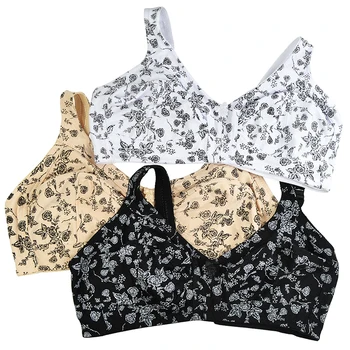 Comfortable Cotton Bra For Women Wireless Bras Plus Size 52F 54E Underwear Soft Lingerie 2024 New Arrival 1