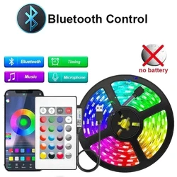 Bluetooth - Enabled RGB LED Smart Strip Light with Remote Control and USB Power - 25M - 984.25Inch (24KEY Bluetooth)