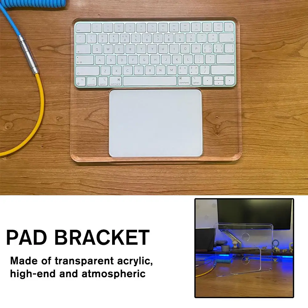 

Подставка для запястья Для IMac 2023 Magic Trackpad 2/3, клавиатура с ID, акриловая подставка для станции, прозрачная подставка V1U7