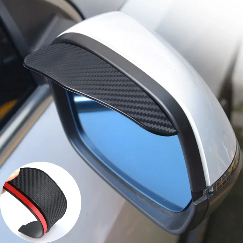 Car Rearview Mirror Visor Rearview Mirror Visor Rearview Mirror Rain Shield Rearview Mirror Rain Eyebrow Rearview Mirror Rain Guard Car Carbon Fiber Rain Eyebrow Rearview Mirror Visor