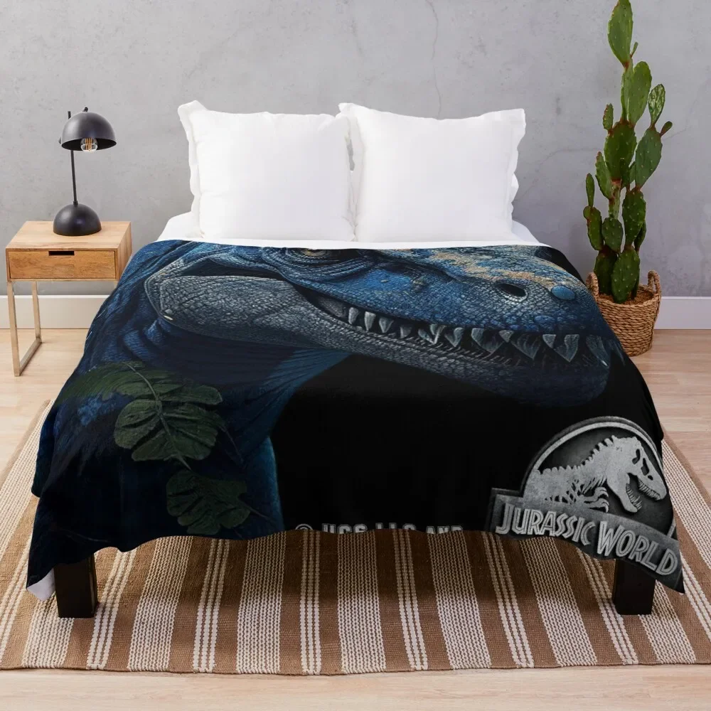 Jurassic World Blue The Raptor Throw Coperta Soft Plaid Summer Giant Sofa Coperte