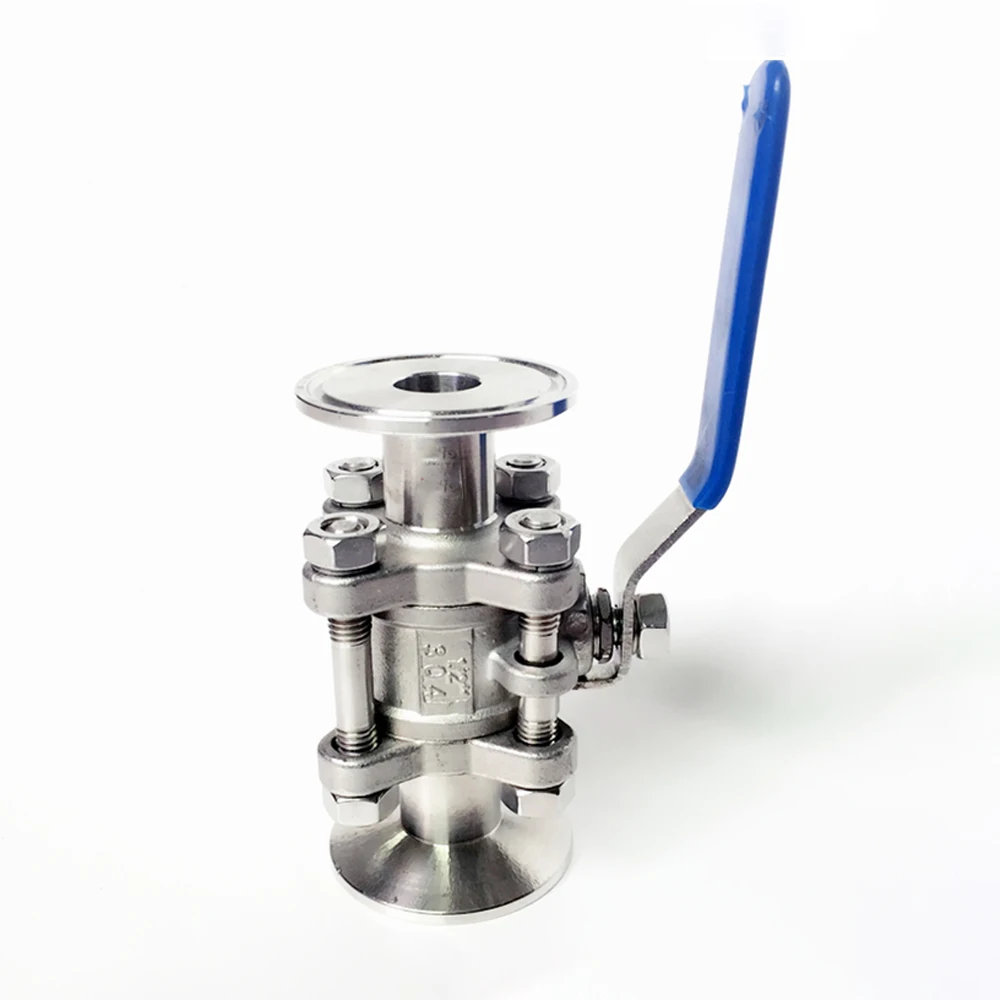 Apto Dn15 Dn20 Dn25 Dn32 Dn40 Dn50 Tubulação x 1.5 Tri Braçadeira Completa Porta 3-pc Válvula de Esfera Sus304 Cerveja Homebrew de Aço Inoxidável