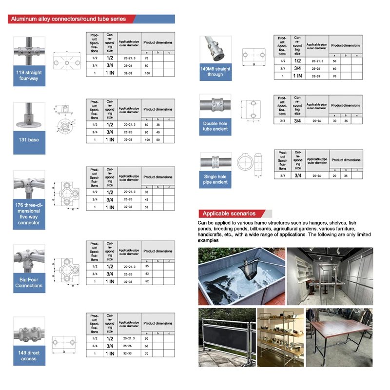 1Pc Aluminum Alloy Connector Elbow Tee Base Flat Three-dimensional Fitting Connection Fastener 20/25mm Steel Tube Shelf Parts