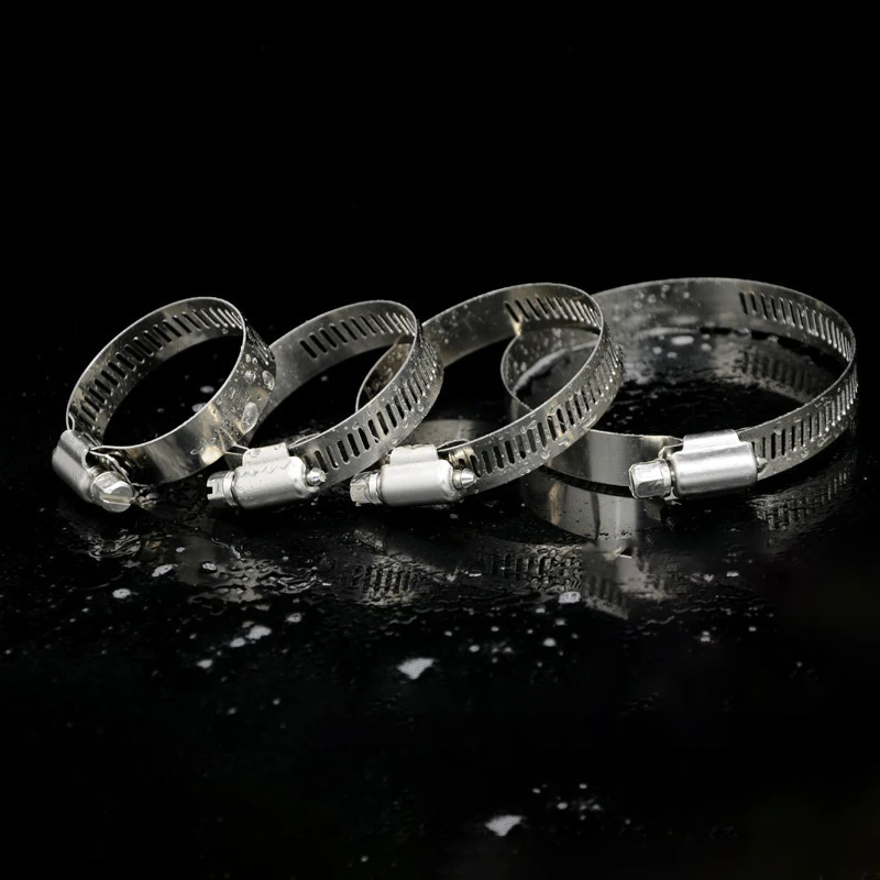 

2pcs Metal Clamp Fuel Line Pipe Worm Gear Clips Fasteners Adjustable American Stainless Steel Drive Hose Clamps