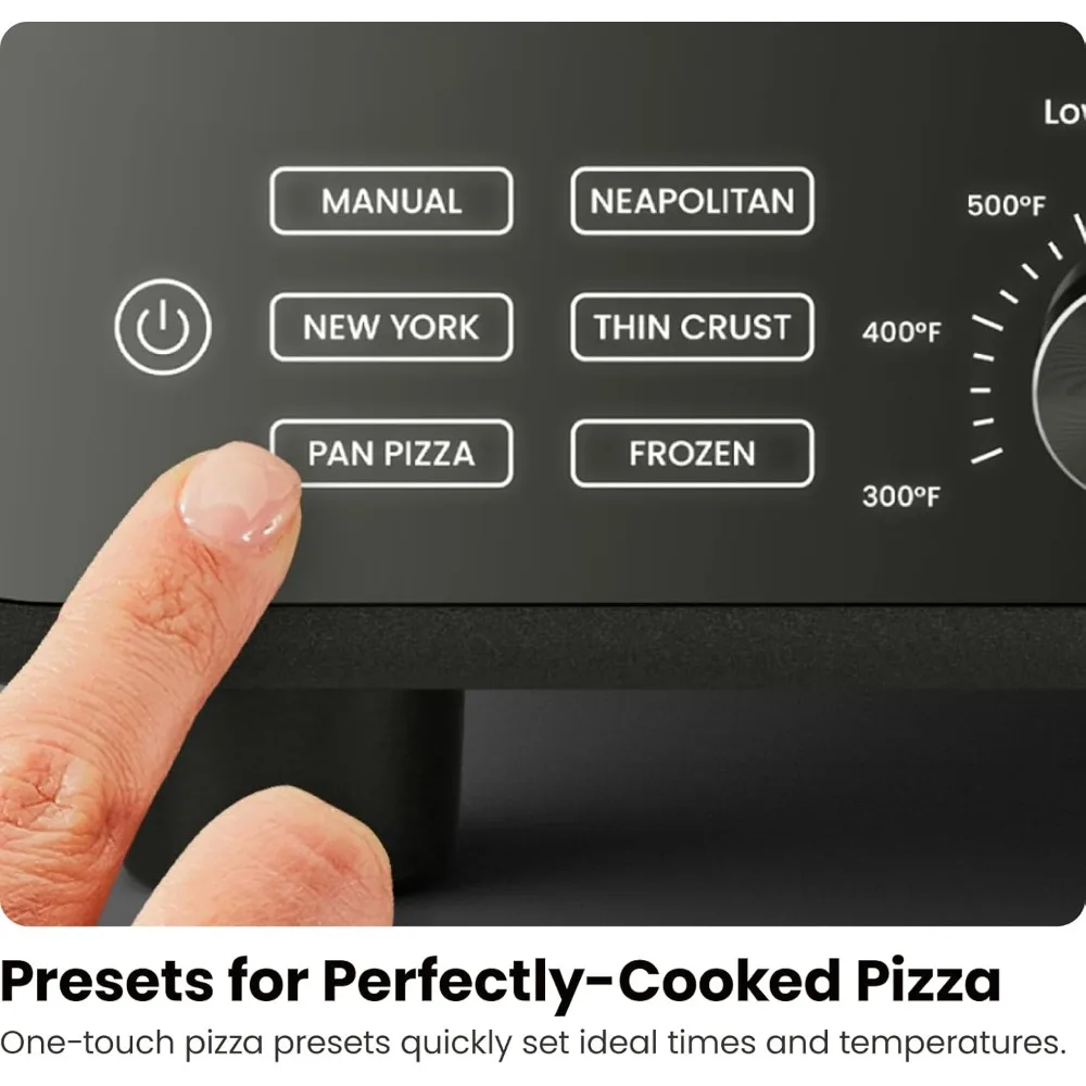Indoor Pizza Oven - Makes 12 Inch Pizzas in Minutes, Heats up to 800°F - Countertop Electric Pizza Maker with 5 Touchscreen 3