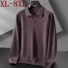 8XL 7XL 6XL Soft Warm Male Pullovers 2023 New Fall Winter High End Luxury Wool Sweater Men Long Sleeve Lapel Mens Sweaters 1