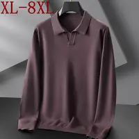 8XL 7XL 6XL Soft Warm Male Pullovers 2023 New Fall Winter High End Luxury Wool Sweater Men Long Sleeve Lapel Mens Sweaters 1