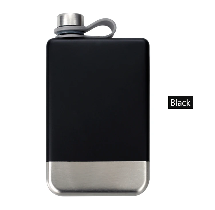 9 unzen Schwarz Silber Grün Edelstahl Flachmann Individuelles LOGO Wodka Whisky Wein Flasche Alkohol Flagon Rauchen Geschenk Mann mann – Detail 5