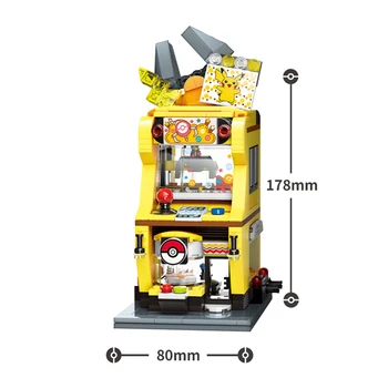 Original Box Pokemon Pikachu-Claw crane game shop Blocks Charizard  Squirtle Bulbasaur  Model Educational Kids Toys For Gift 4