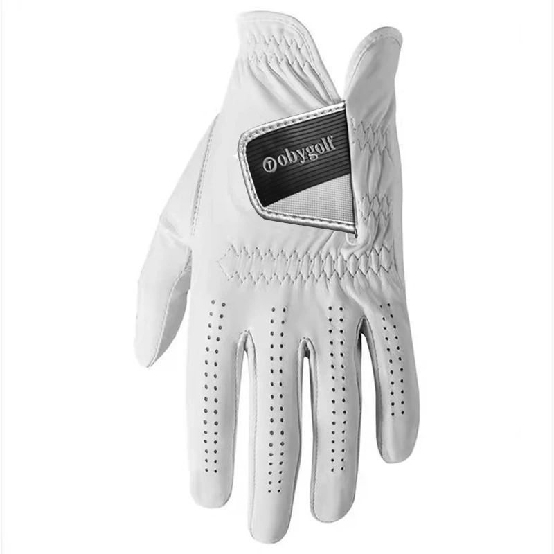 Sheepskin Professional Golf Gloves for Men White Gloves Palm Thickening