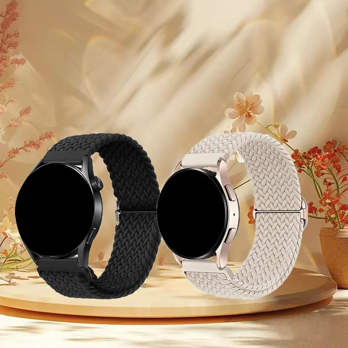 2 Pcs Nylon Braided Loop Bracelets Wristband