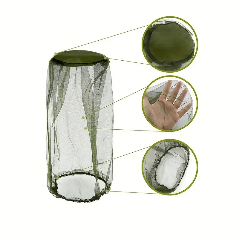 Mosquito proof hat Outdoor mosquito head mesh nets gardening hat insect-proof hat For hiking camping fishing