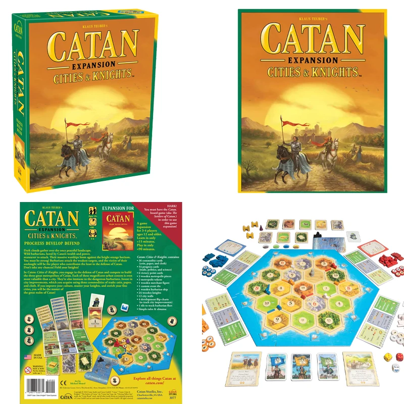 

Catan Cities Knights Boardgame Expansion Strategy Adventure Family Party Play Game for Kids Adults