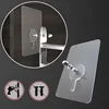 5pcs Seamless Screw Patches, No Drilling, Waterproof, Durable Wall Storage Hooks, Self-adhesive Hooks for Mural Photo Frames 2