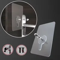 5pcs Seamless Screw Patches, No Drilling, Waterproof, Durable Wall Storage Hooks, Self-adhesive Hooks for Mural Photo Frames 2