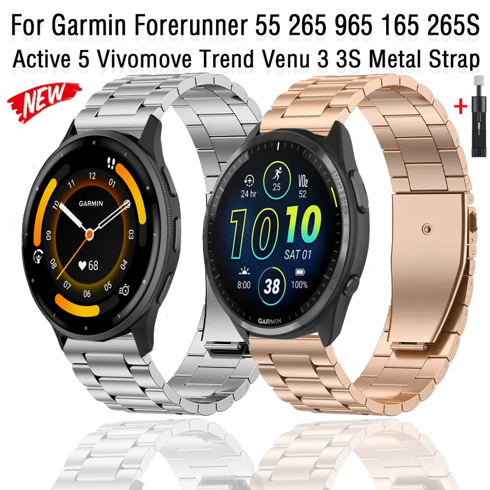 Universal Metal Watch Strap, 20/22/18mm Adjustable Replacement Wristband