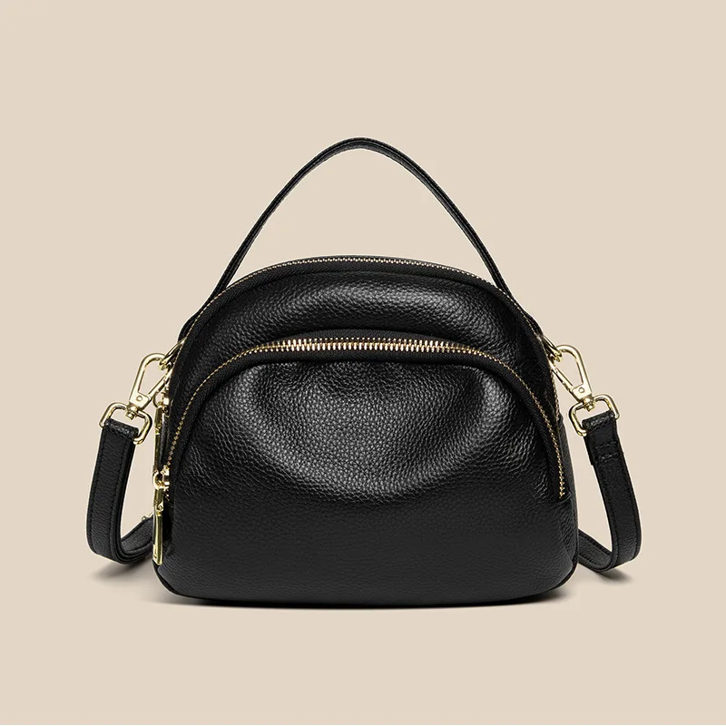 

Free Shiping New minimalist three-layer soft leather lychee pattern single shoulder crossbody women bag trendy style [4893]