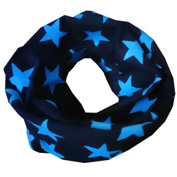 2024 Children's Cotton Fashion O-Ring Scarf (Navy blue star)