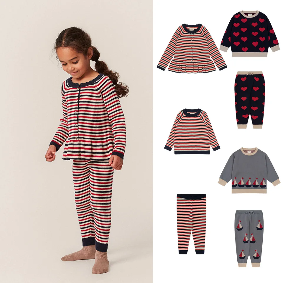 

Children's Jumper 23 Autumn Cartoon Fashion Boys Pullover Cotton Cute Doll Collar Girls Jumper Trousers Suit Children's Clothing