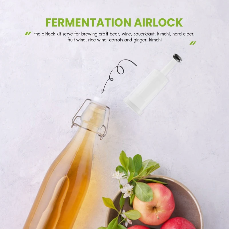 LUDA Airlocks For Fermenting,Fermentation Airlock With Silicone Grommet, For Preservation,Brewing,Beer, Wine, Sauerkraut