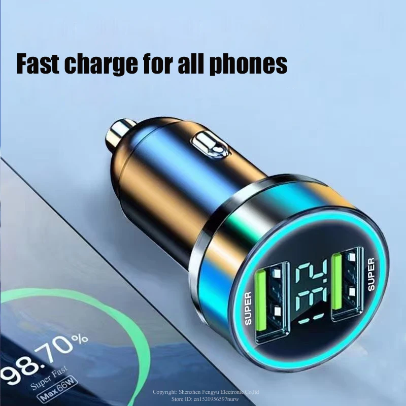 Caricabatteria da auto USB super veloce a 2 porte per iPhone 14 Pro Max 13 Oneplus Huawei OPPO Samsung Xiaomi Adattatore caricatore di ricarica rapida da 240 W - Image 6