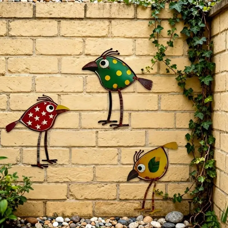 รูปสินค้า Bird Garden Stakes 3 ชิ้น งานศิลปะกลางแจ้ง ตกแต่งสวนสวย