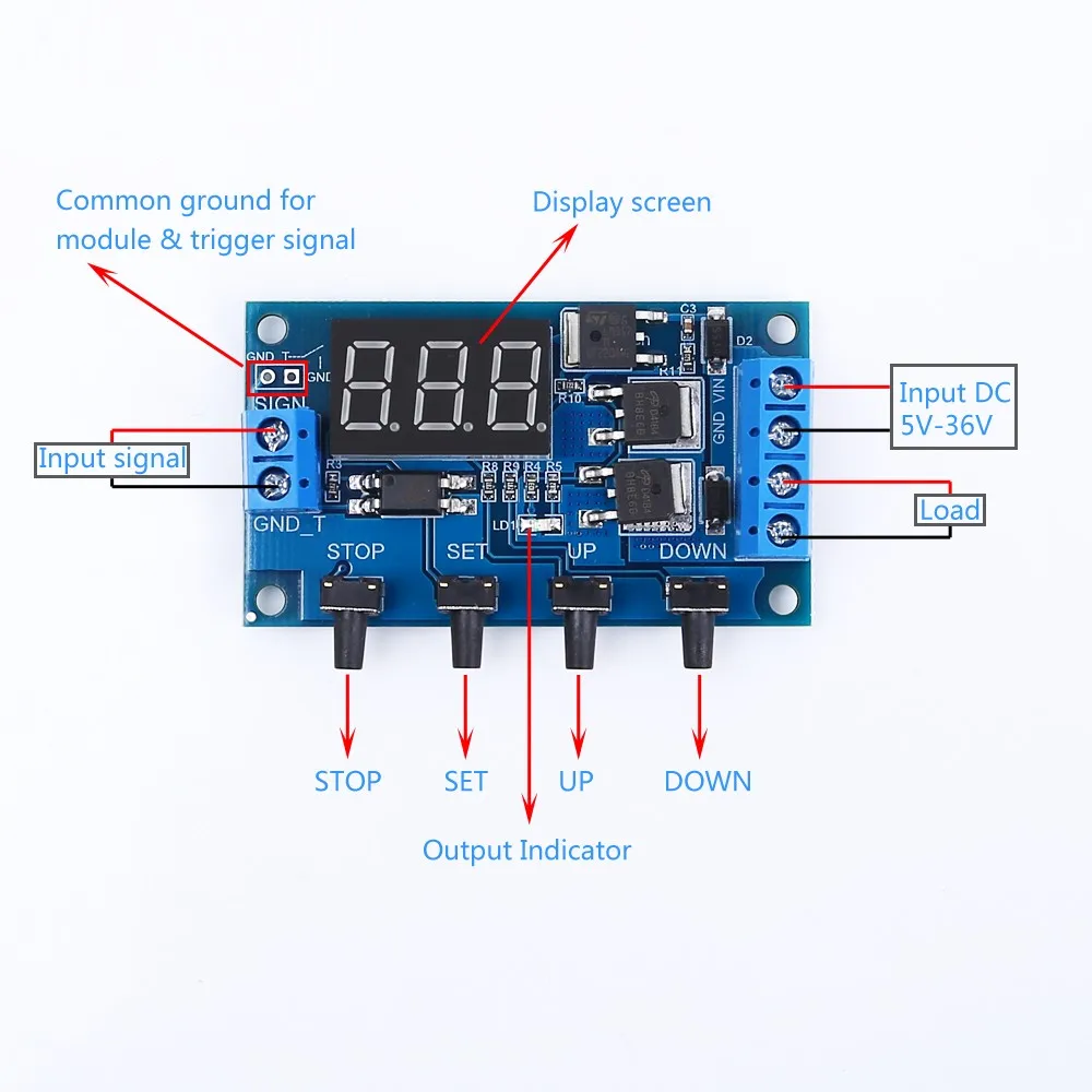 беспроводной релейный модуль постоянного тока 12 в. Dc 12v delay relay timer switch схема. реле задержки выключения 12в для автомобиля. плата реле времени. релейный модуль 12в.
